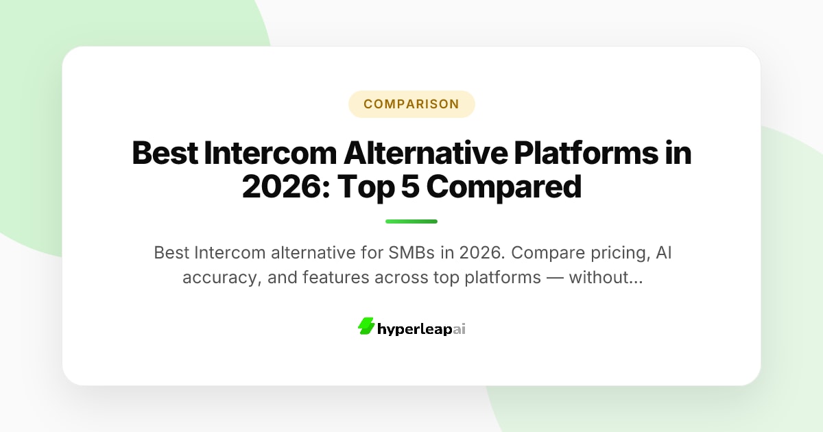 Best Intercom Alternative Platforms in 2026: Top 5 Compared
