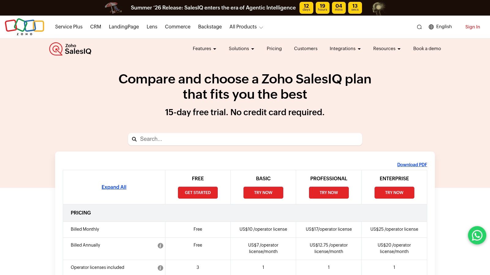 Zoho SalesIQ