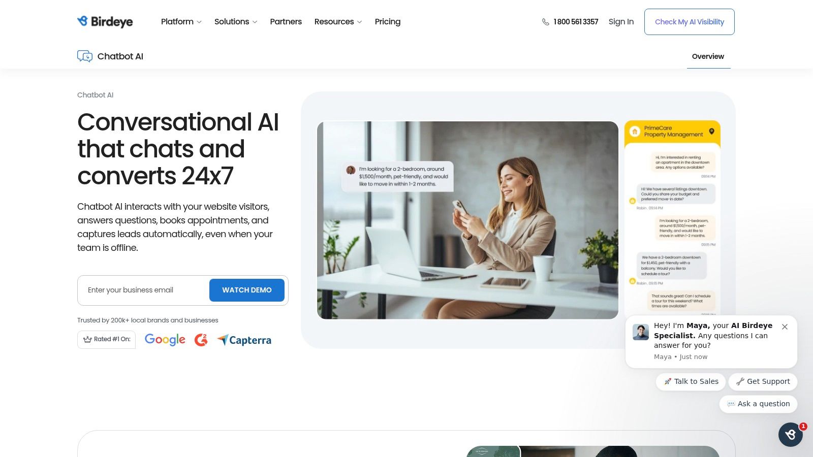 Birdeye Webchat + Chatbot AI
